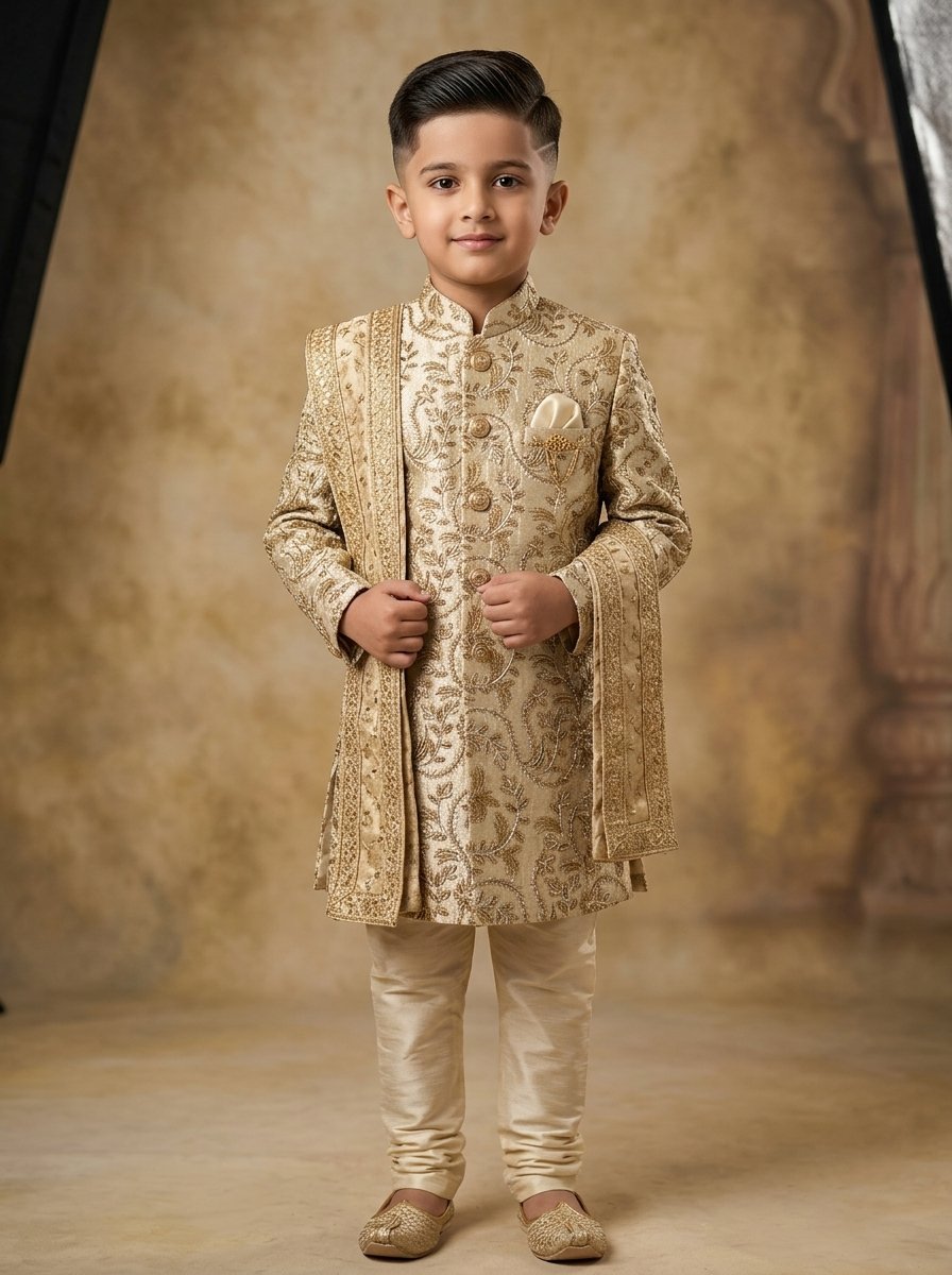 Royal Skin Sequence Imroidered Sherwani